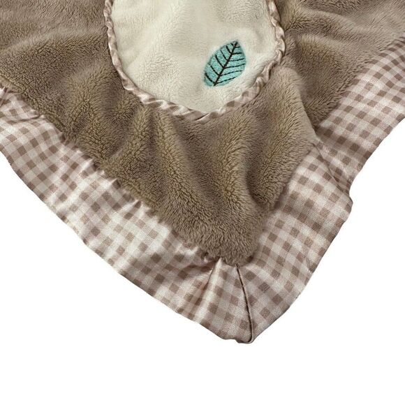 Sloth Lovey Douglas Baby Plush Comfort Brown Satin Trim Leaf New Born Cozy Soft - Picture 4 of 7